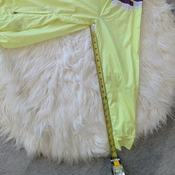 Adidas Lightweight Running Jacket - Highlighter Yellow, Purple - size XS - Picture 8 of 8